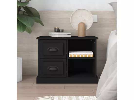 Table de chevet noir 60x35,5x45 cm
