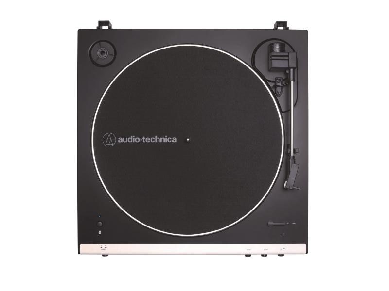 Audio-Technica Plattenspieler mit Bluetooth AT-LP60X Weiss Vollautomatischer Stereo-Plattenspieler mit Riemenantrieb