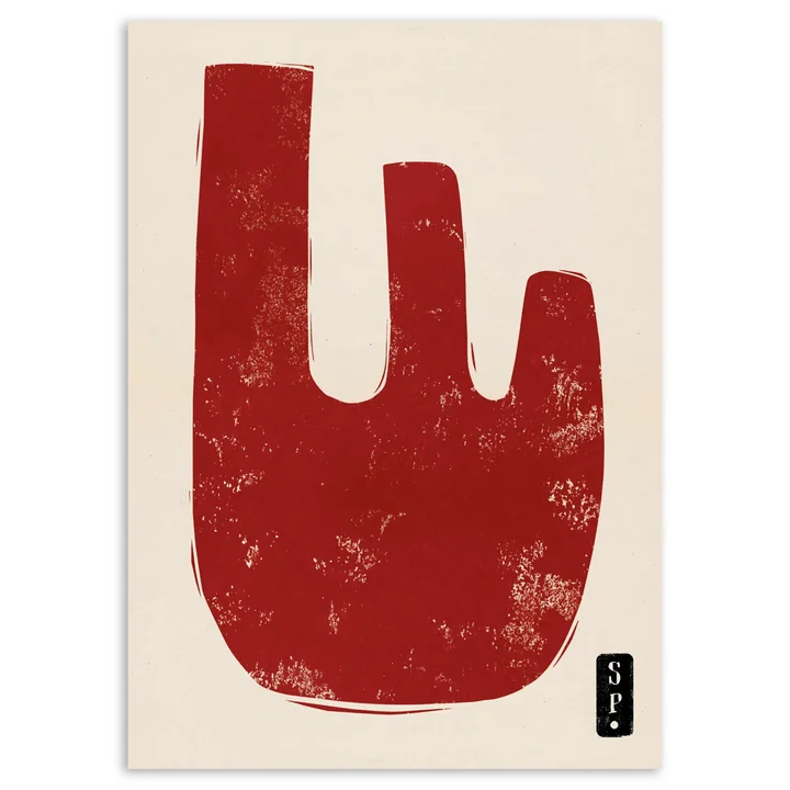 Paper Collective - Clayworks 02, 100 x 140 cm, beige / rot