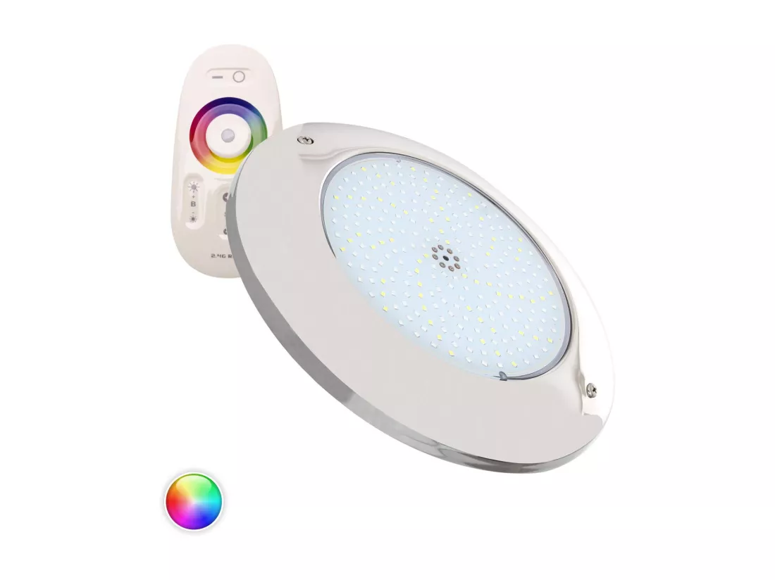 Spot LED Piscine en Saillie Inox RGBW Submersible 12V DC IP68 20W Non RGBW