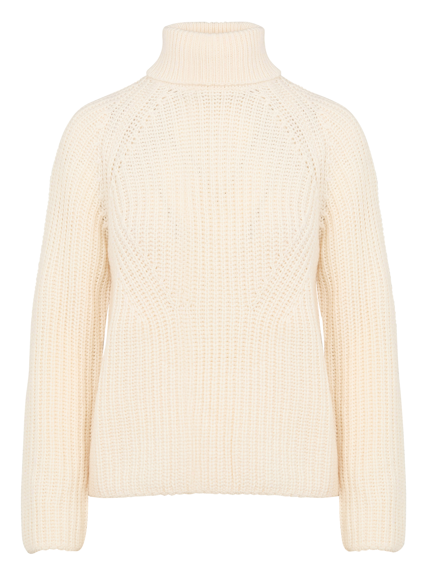 MADINIA - Pull col roulé en laine mélangée | Blanc