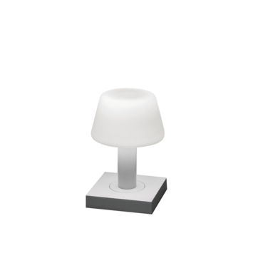 Konstsmide tafellamp Monaco draadloos USB wit