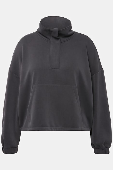 Sweatshirt, Stehkragen, Oversized, Langarm
