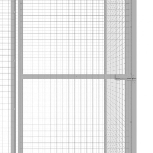 Gaiola grande de metal para gatos, cor prateada
