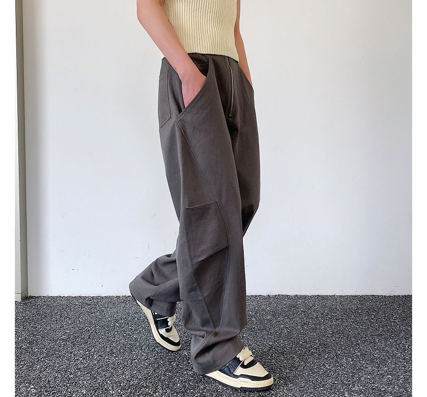 ravewider - Hoge taille effen wijde jeans