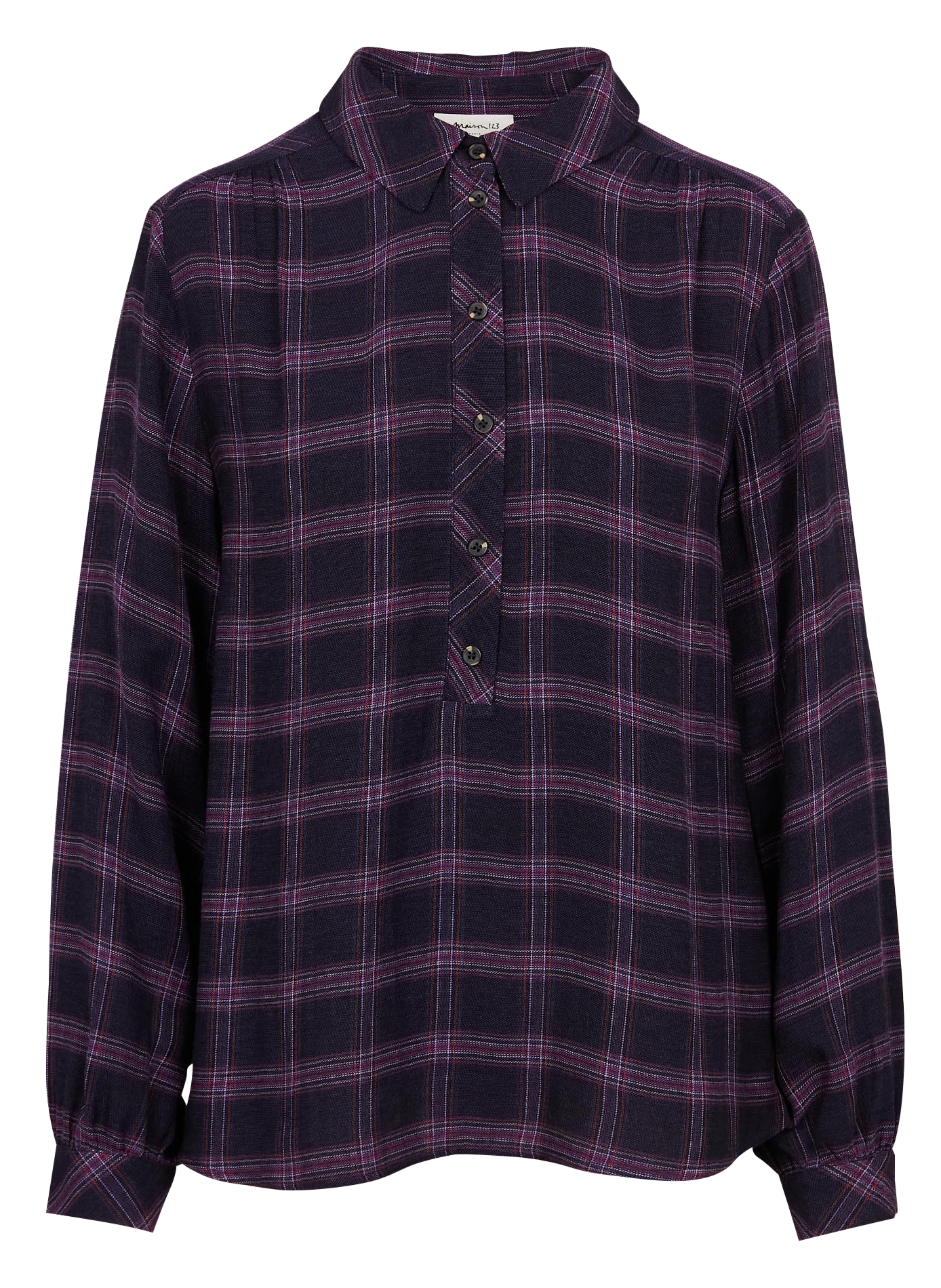 BABYLON - Blouse chemise à carreaux | Violet