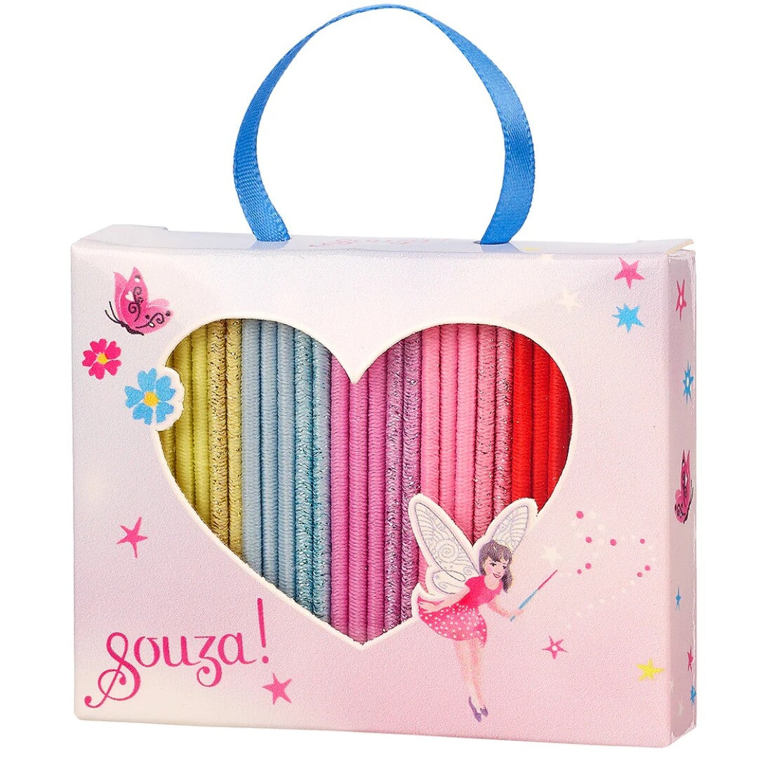 Souza for kids haarelastiekjes cloe - regenboog - 25st