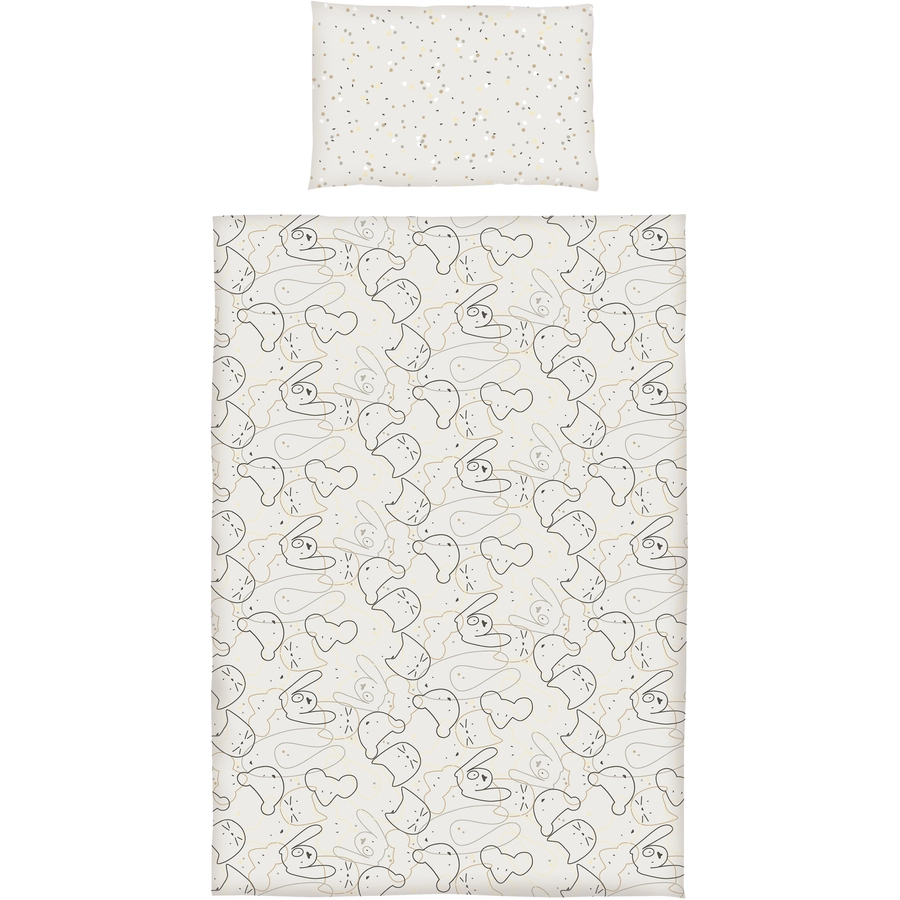 Dr. Sonne Wendebettwäsche Die Vier taupe 100 x 135 cm