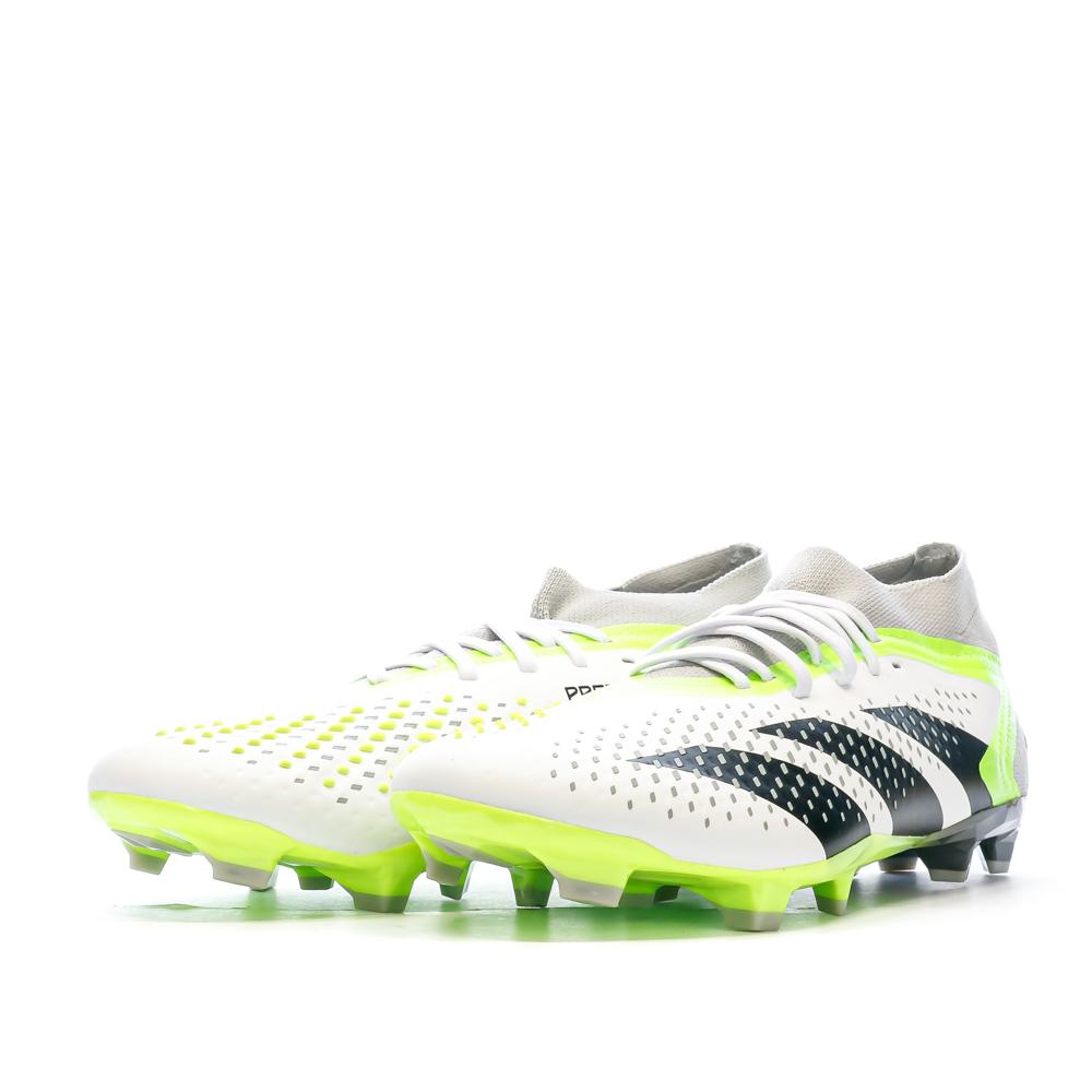 Adidas Chaussures de foot Blanc/Vert Homme Predator Accuracy.2 FG