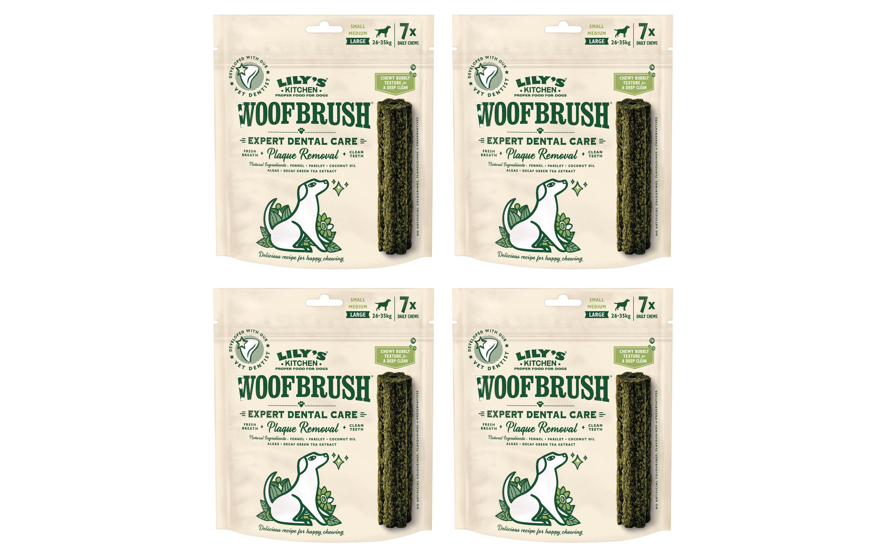 Kaustange Woofbrush Dental L 4 x 50 gVegetarische Kausticks für Hunde