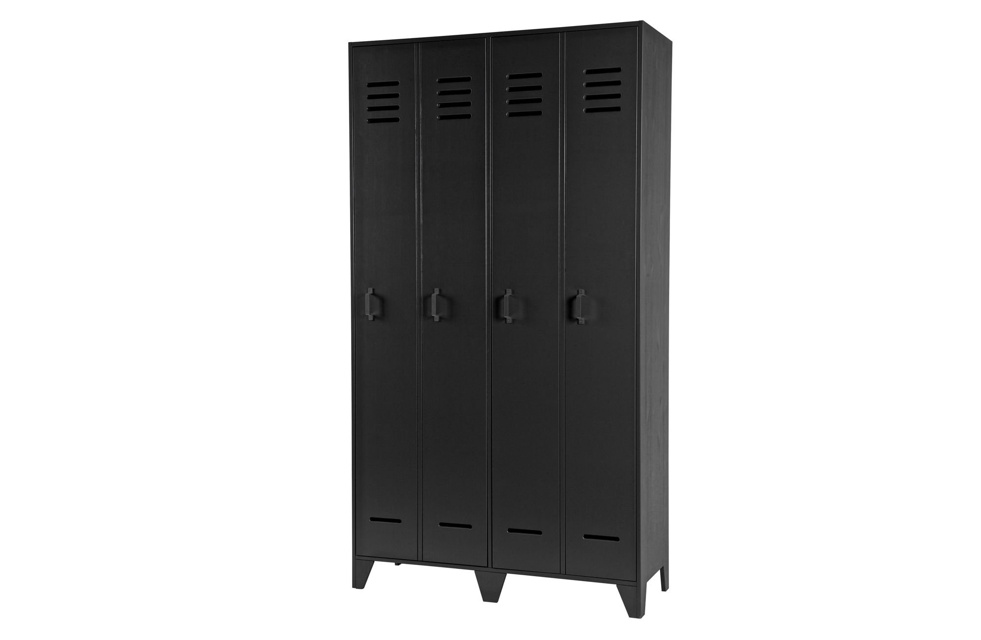 WOOOD lockerkast Stijn hoog 2 deurs Stijn hoog 2 drs lockerkast - Zwart