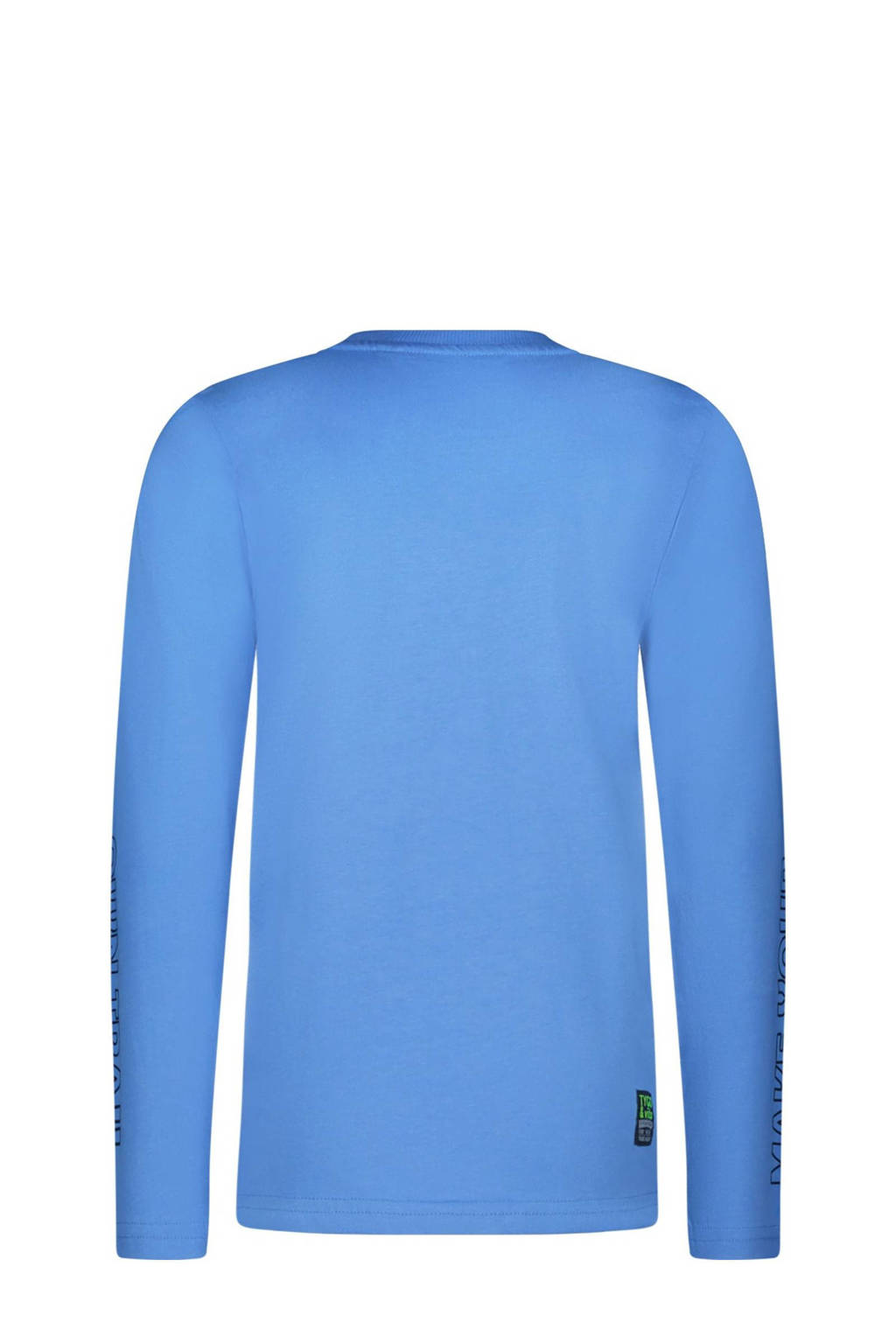 TYGO & vito longsleeve Mel met printopdruk helderblauw