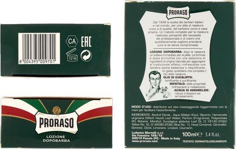 Proraso green -Aftershave Lotion Original