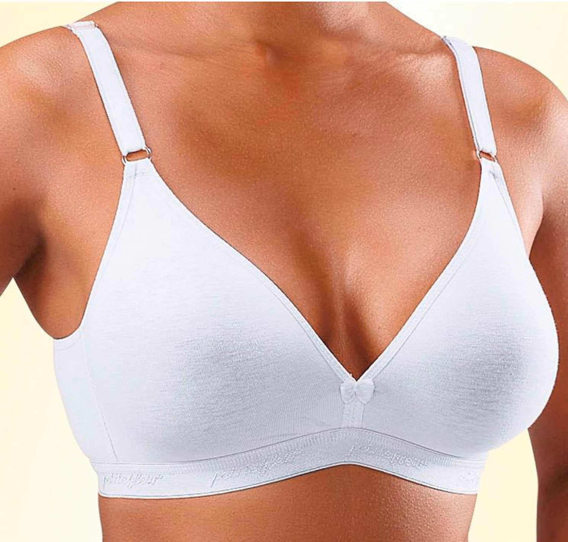 petite fleur Bralette-BH in 2xweiß+1xmint