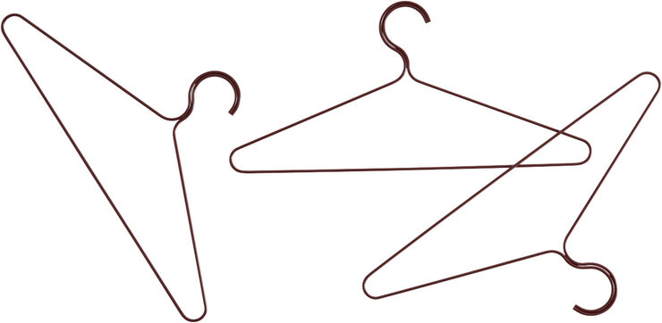 Hay Colour Hanger-Set of 3-Maroon red