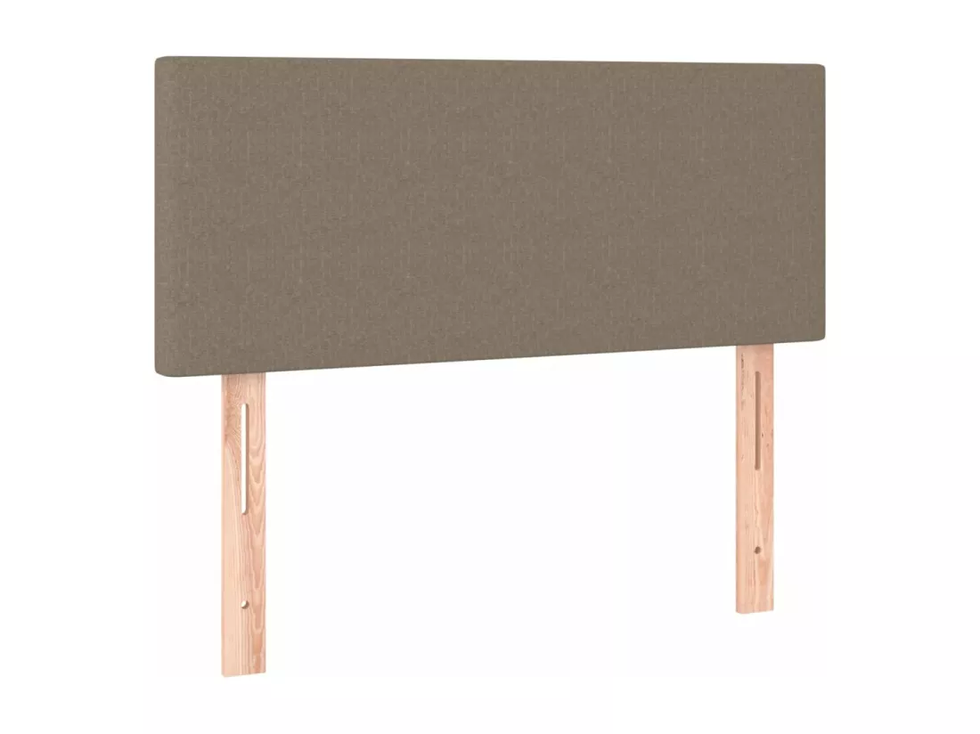 Sommier tapissier avec matelas et LED Taupe 90x190 cm Tissu