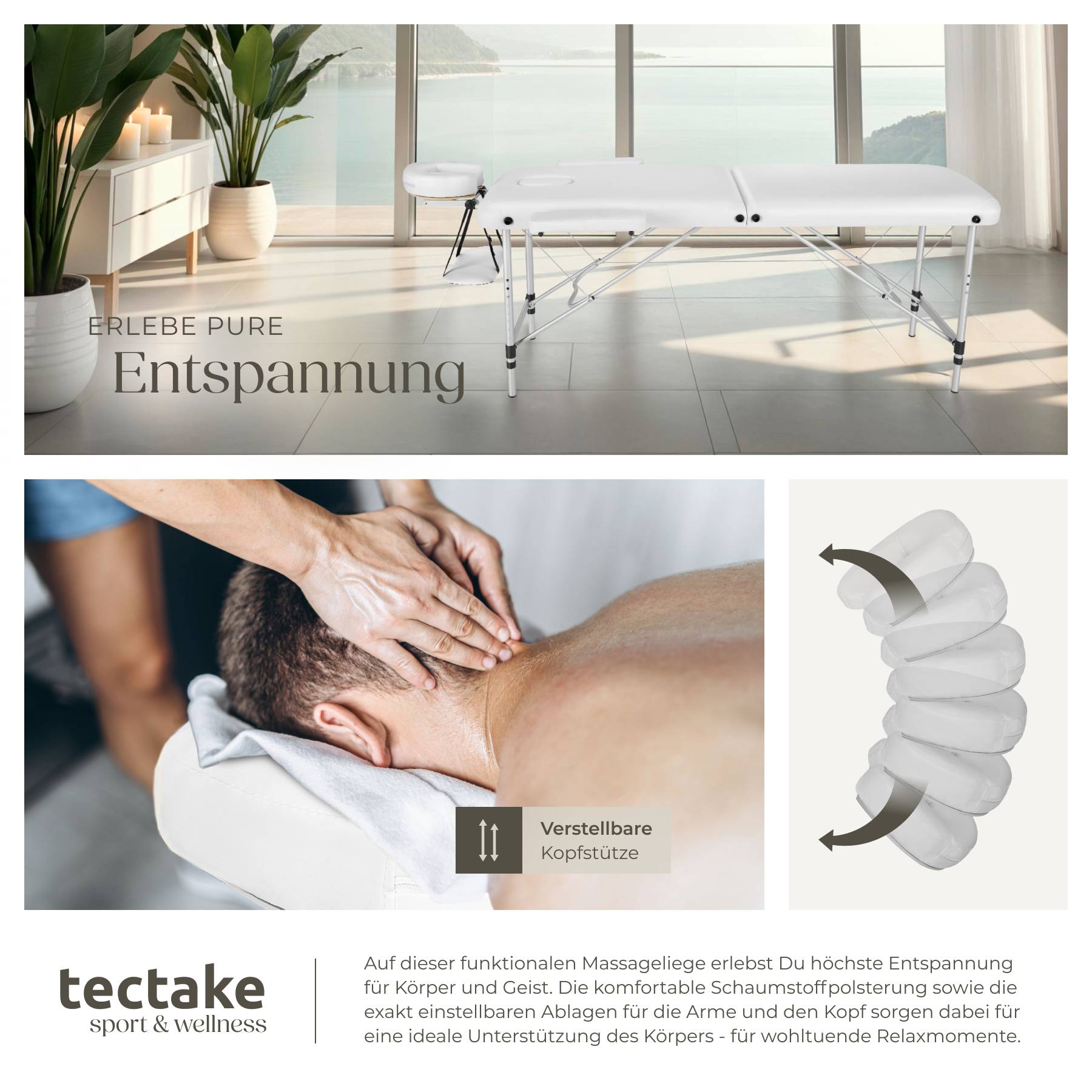 2 Zonen Massageliege-Set