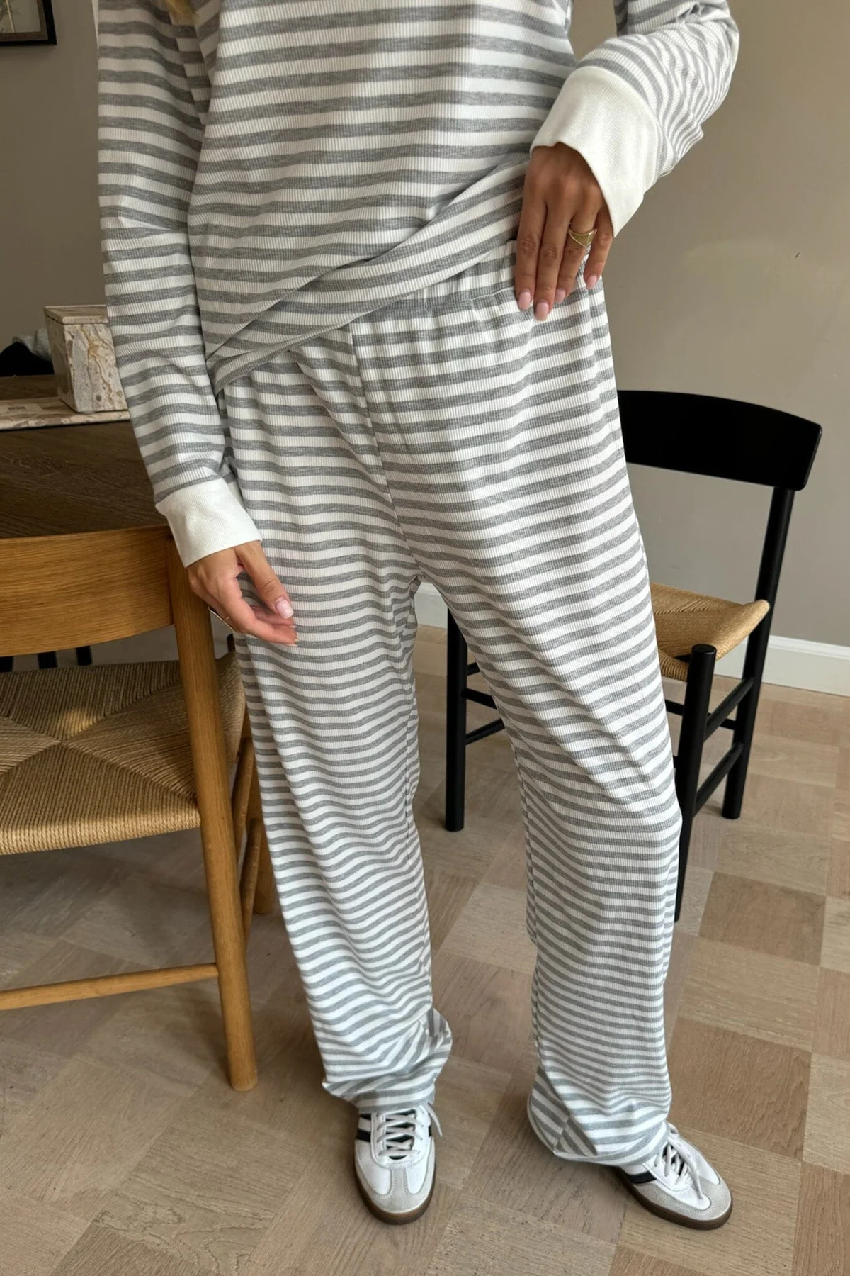 BYIC Zhannaic Pants grs grey stripes