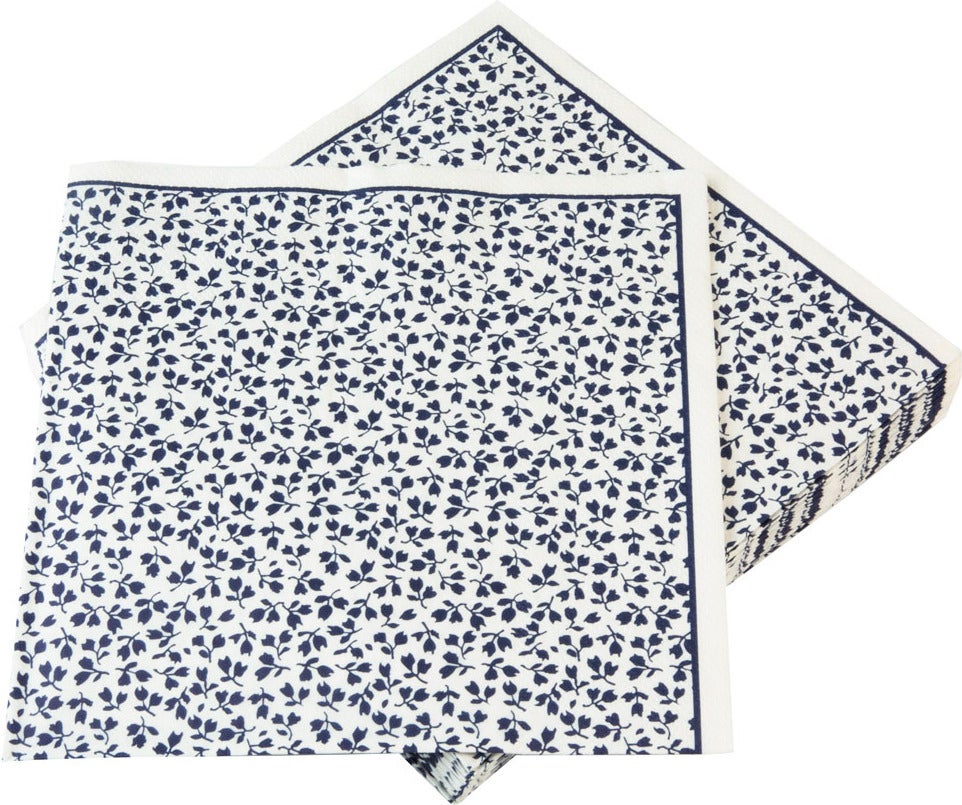 Laura Ashley servet Floris blauw 20 stuks