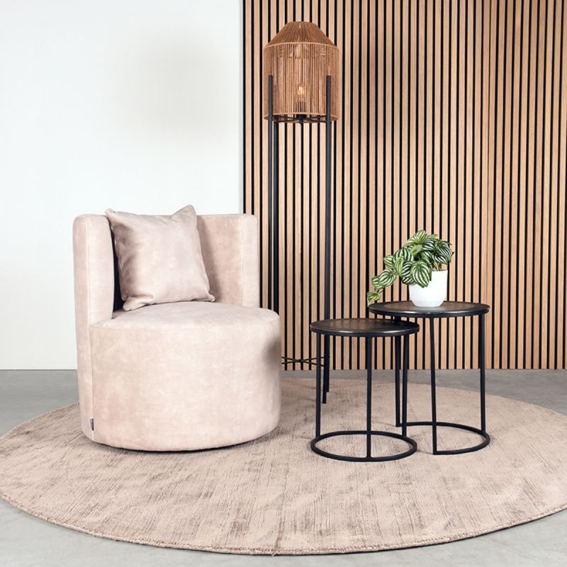 Fauteuil Naturel FU-88.006 Evy ⌀65  x H75 cm