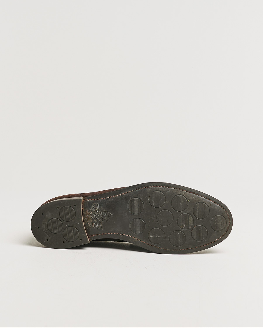 Crockett & Jones Harvard City Sole Dark Brown Suede