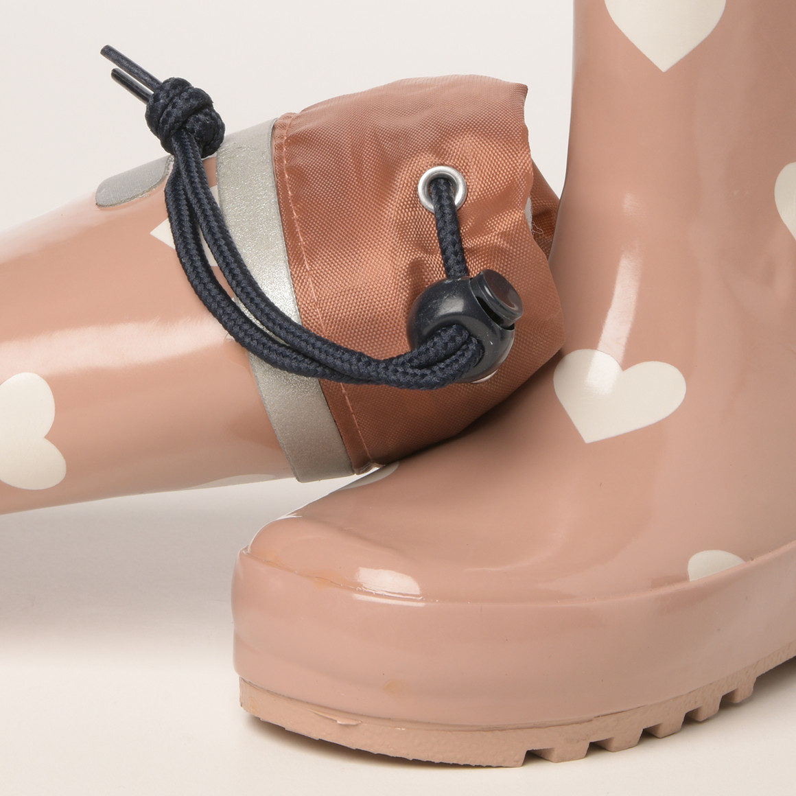 Topolino Mädchen Gummistiefel mit Tunnelzug altrosa / weiss