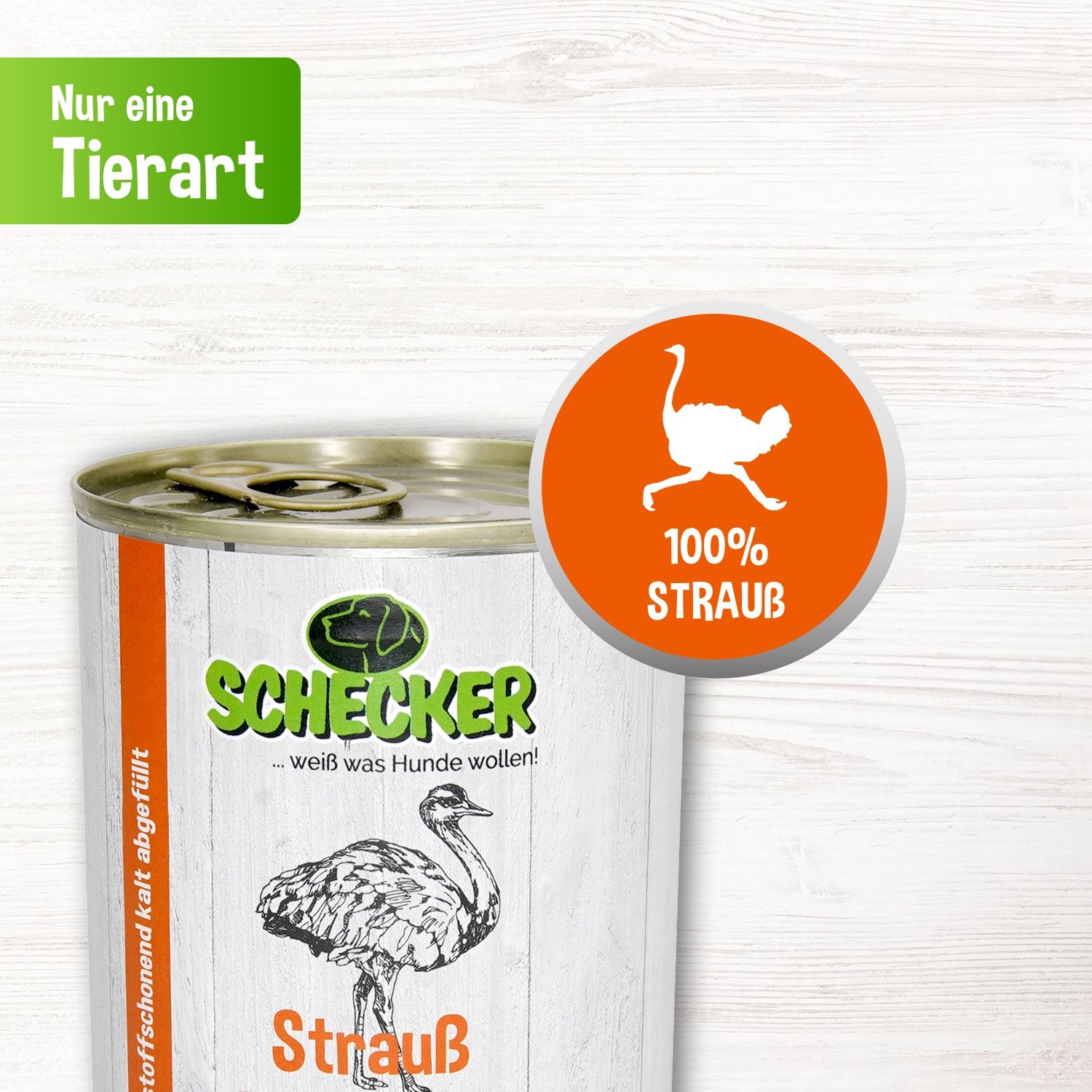 Strauß PUR Nassfutter - beste Qualität - getreidefrei - glutenfrei