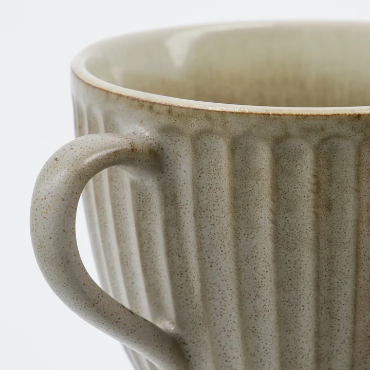 House Doctor - Pleat Tasse, Ø 9 cm, grau / braun