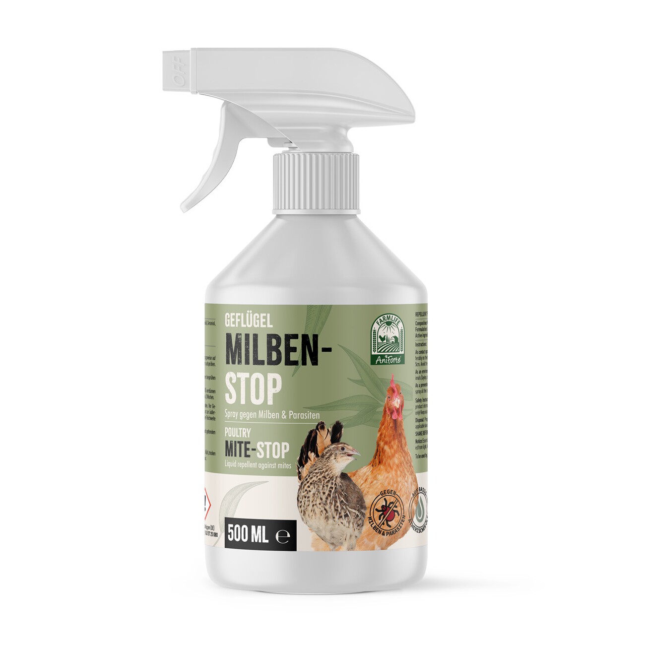 AniForte Milben STOP Spray für Hühner & Geflügel 500ml