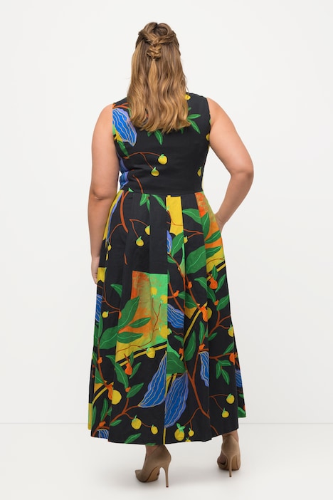 Trachtenkleid, Leinenmix, Herzausschnitt, ärmellos