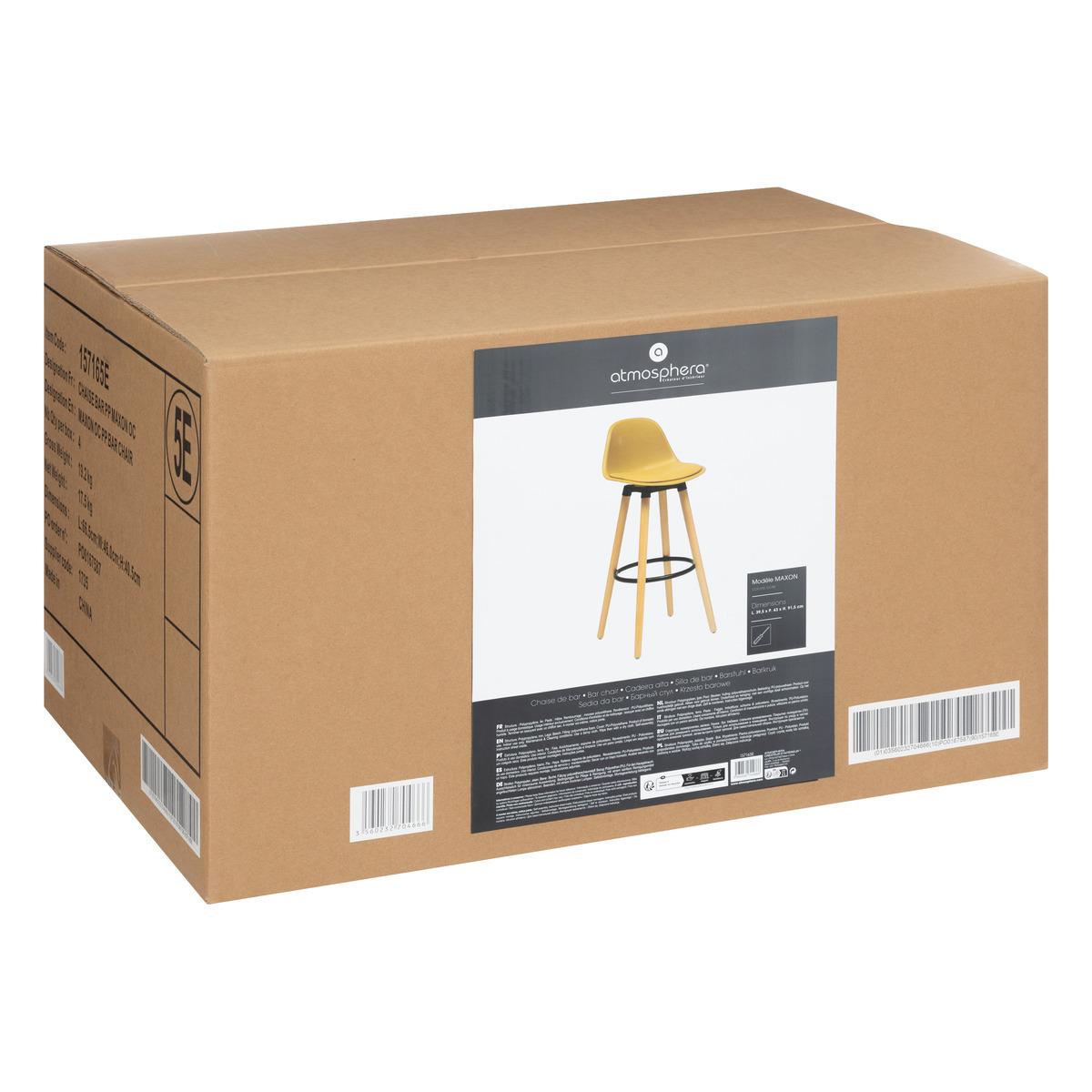 CHAISE DE BAR MAXON OCRE H.92.5CM