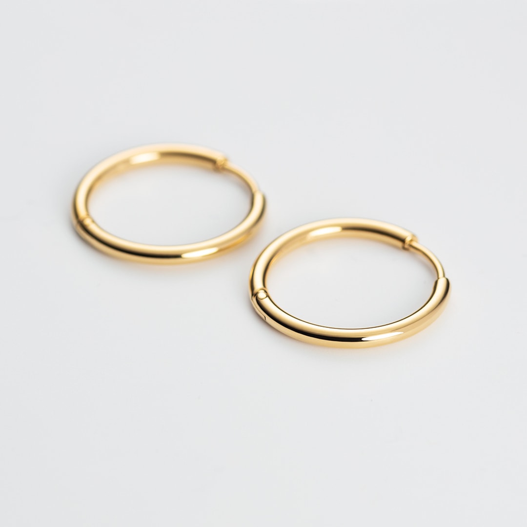 Paul Hewitt Charm-Kreolen Hoops Marinium Ocean Steel Goldig