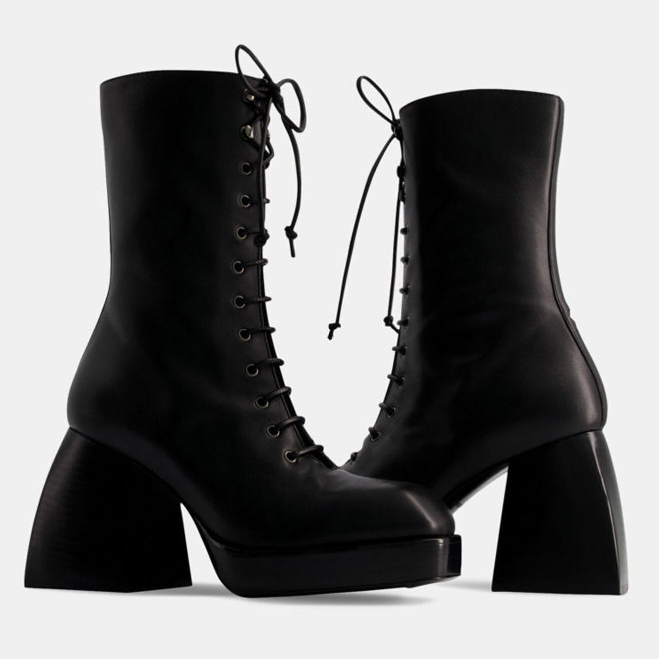 Nodaleto Bottines en Cuir Appo noires - Talon 8 cm
