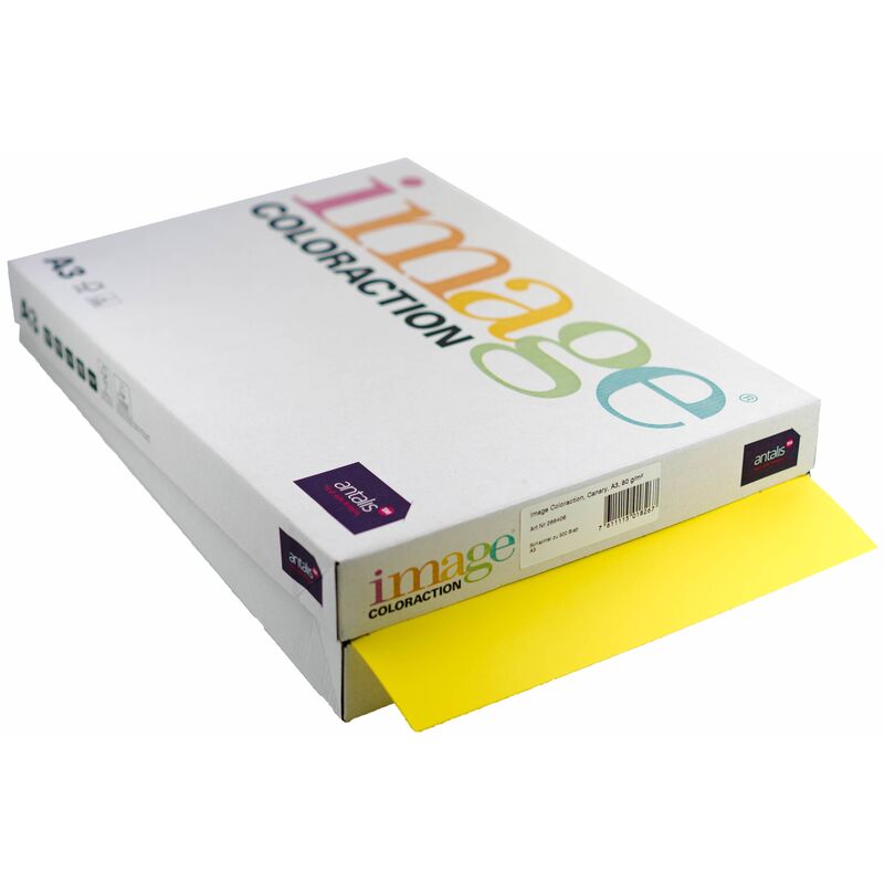 Image Coloraction Papier farbig, A3, 80 g/m², canary gelb