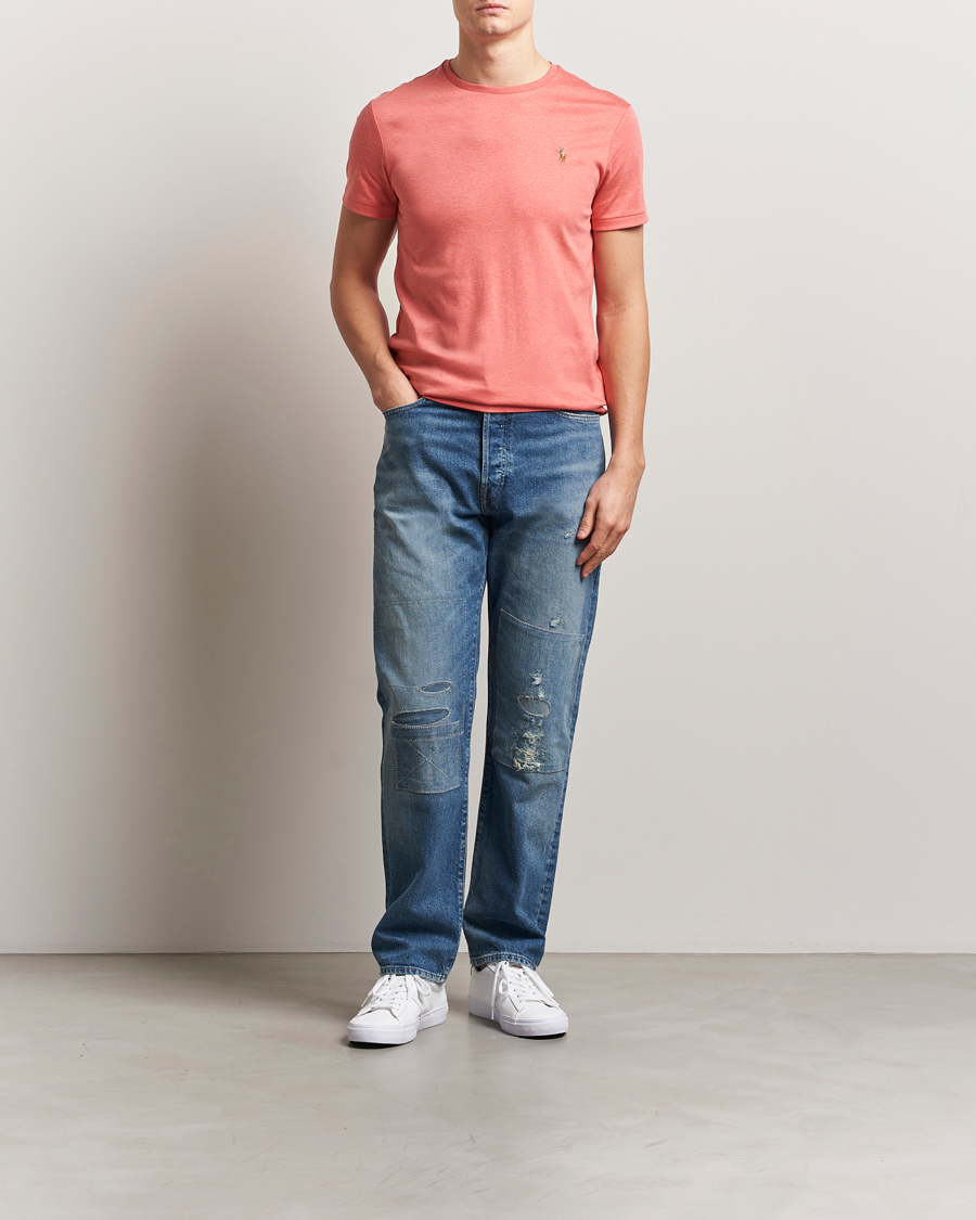 Polo Ralph Lauren Luxury Pima Cotton Crew Neck T-Shirt Rose Heather