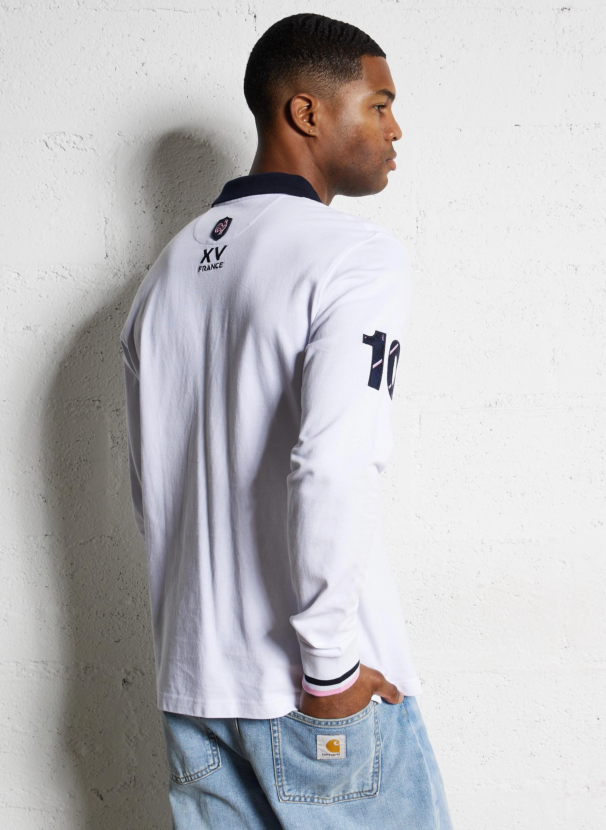 Polo droit en coton | Blanc