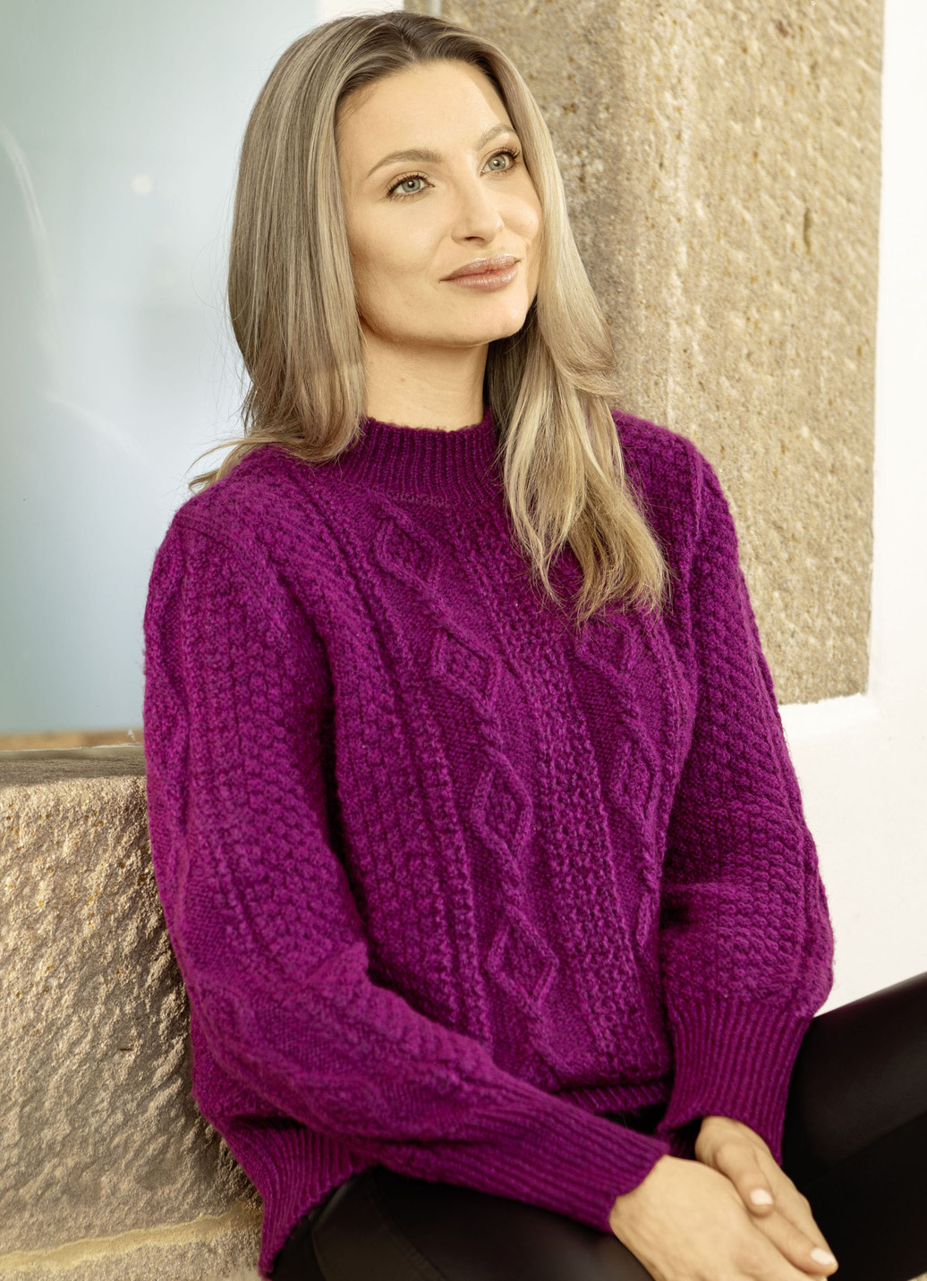 Pullover aus Melangegarn