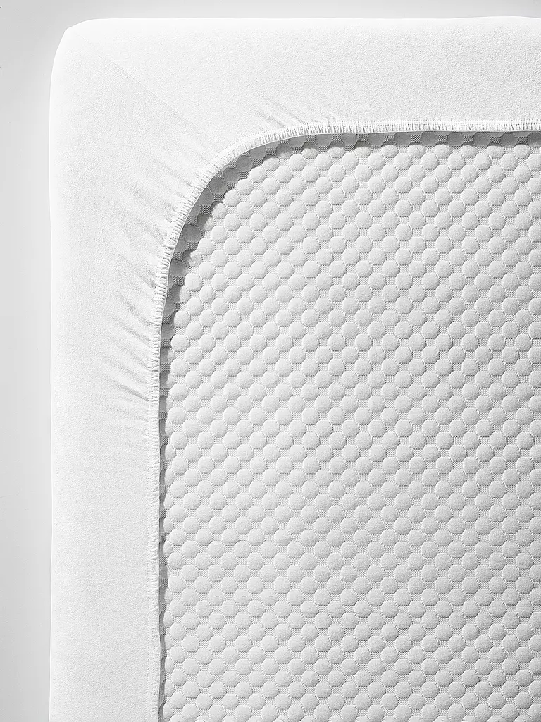 FLEURESSE Jersey-Spannleintuch 180x200cm LUXURY COMFORT Weiss weiss