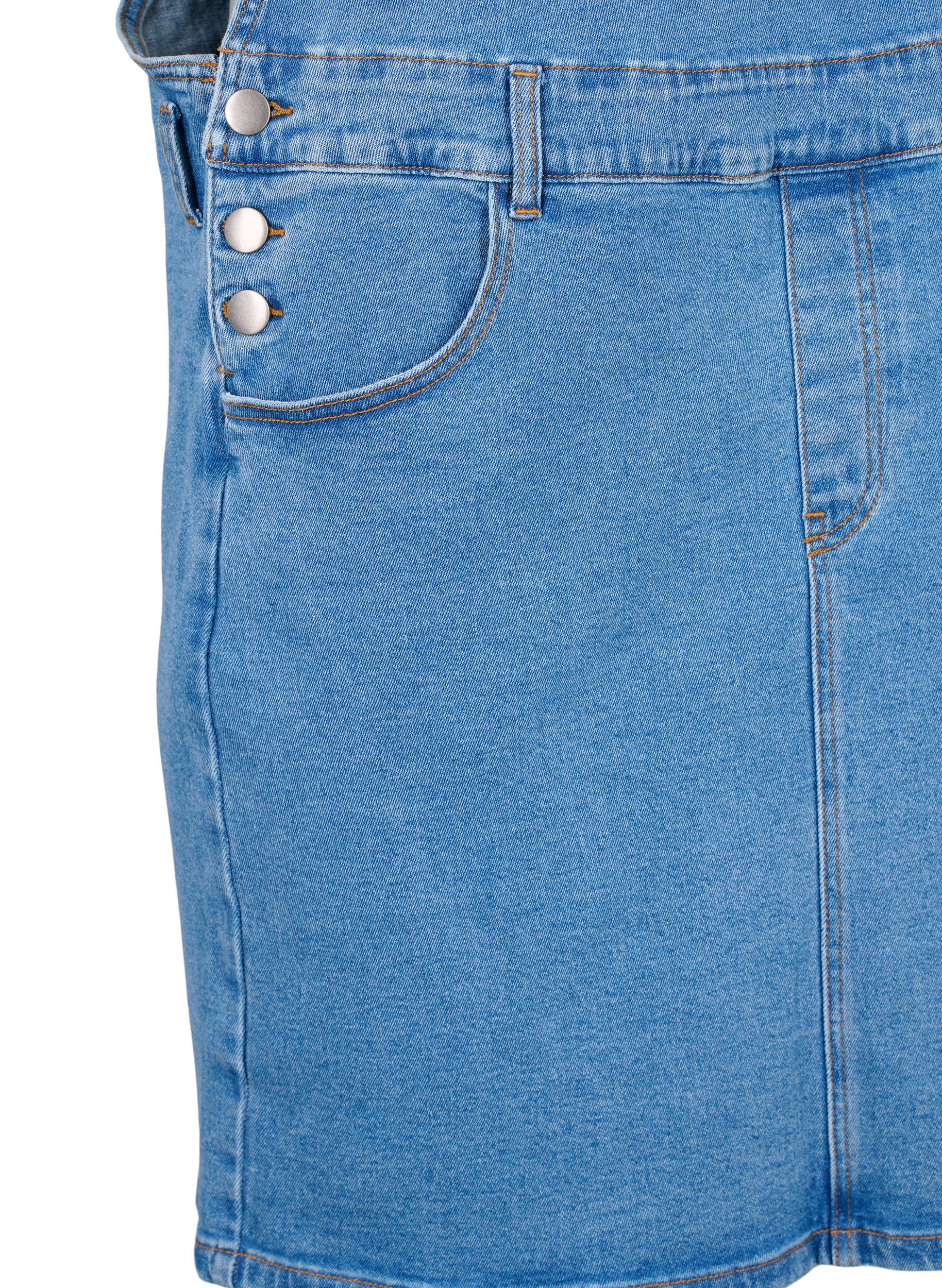 Zizzi spijkerjurk JSILJA medium blue denim