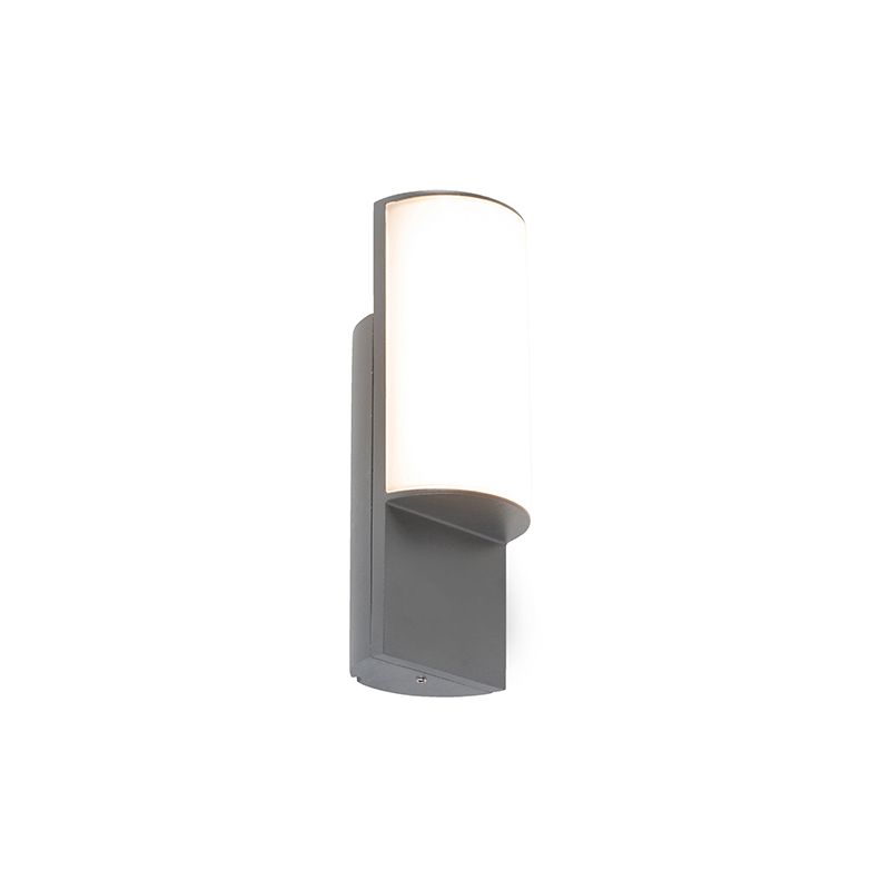 Moderne buitenwandlamp donkergrijs incl. LED - Harry