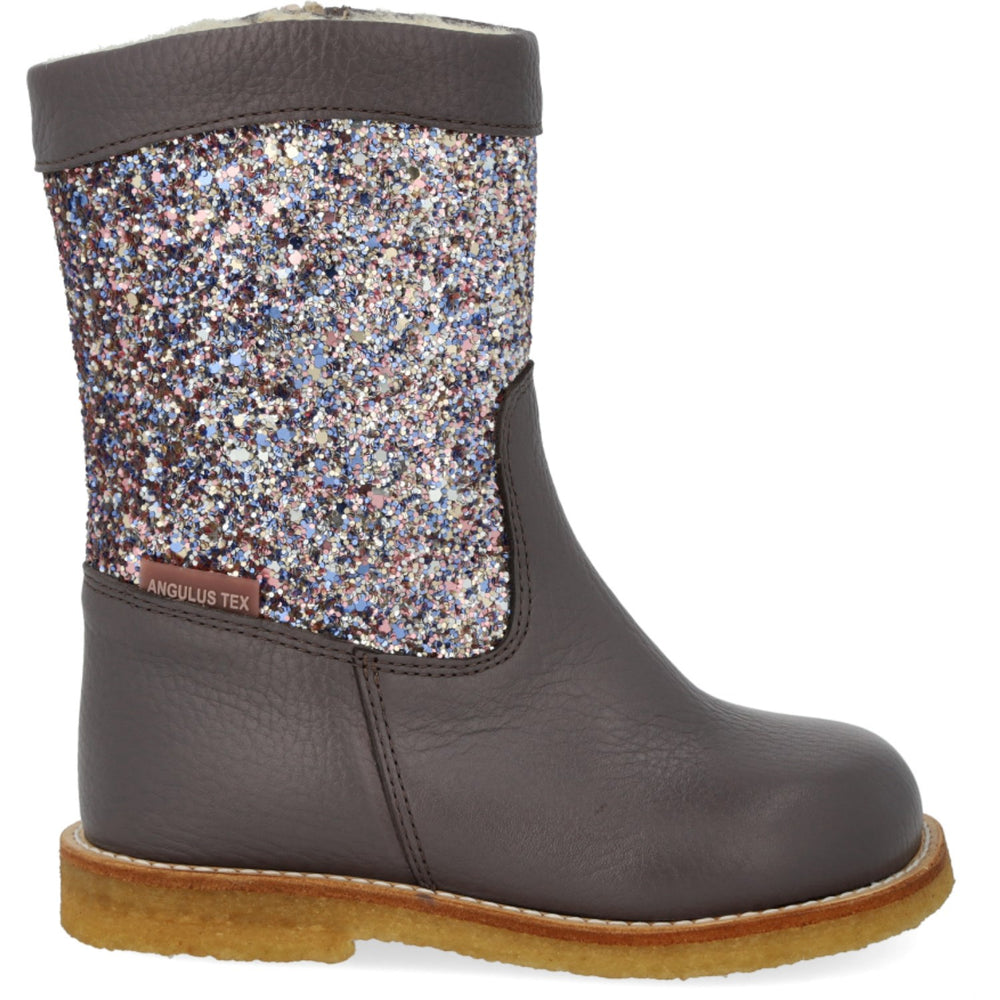 Køb Angulus Lavender/Pastel Multi Glitter TEX Støvle Med Glitter Og Lynlås