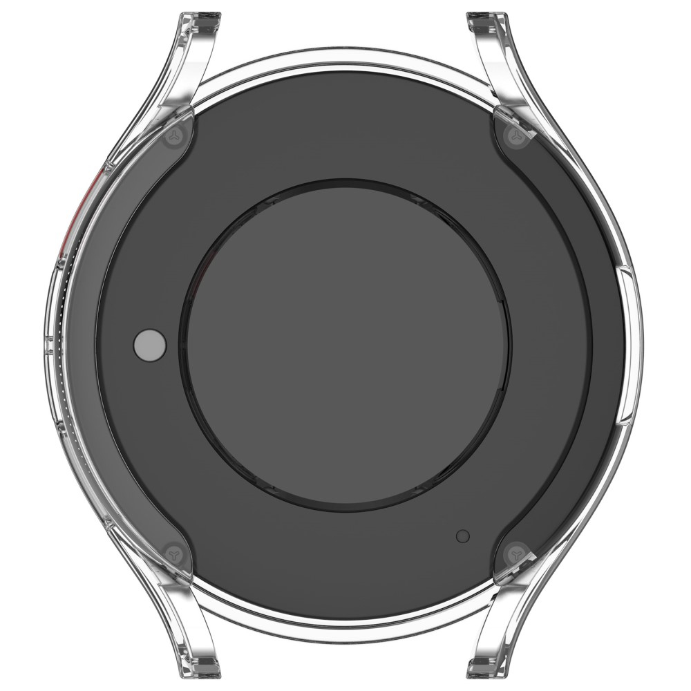 Samsung Galaxy Watch 6 (40mm) Galvanisierte Gummi Bumper Hülle mit Schutzfolie - Transparent
