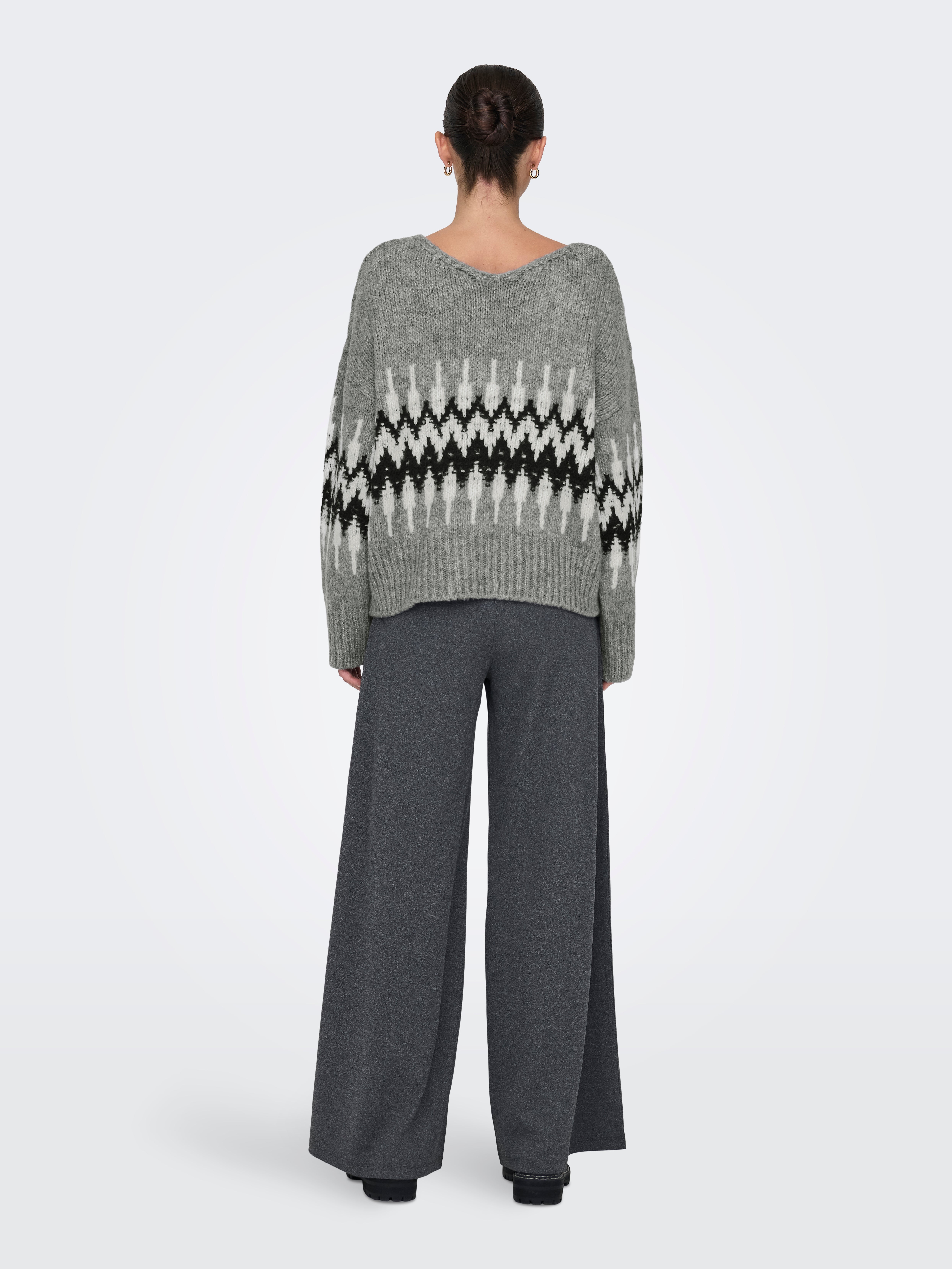 JDYDINEA Strickpullover Medium Grey Melange