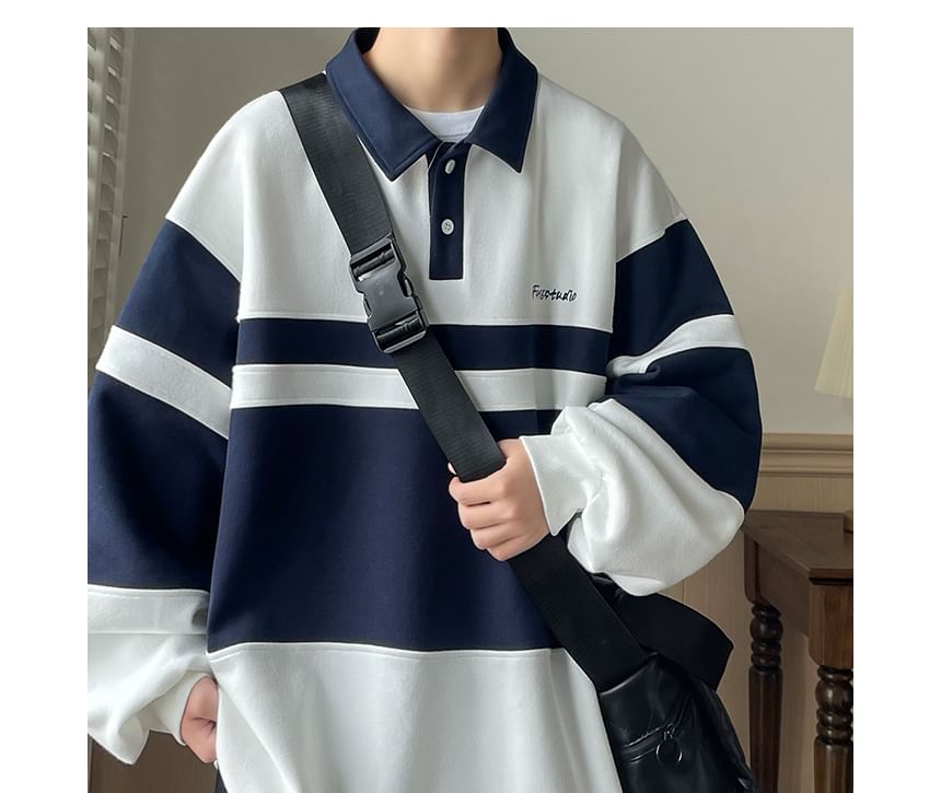 emeisa - Polosweatshirt met tweekleurige letters