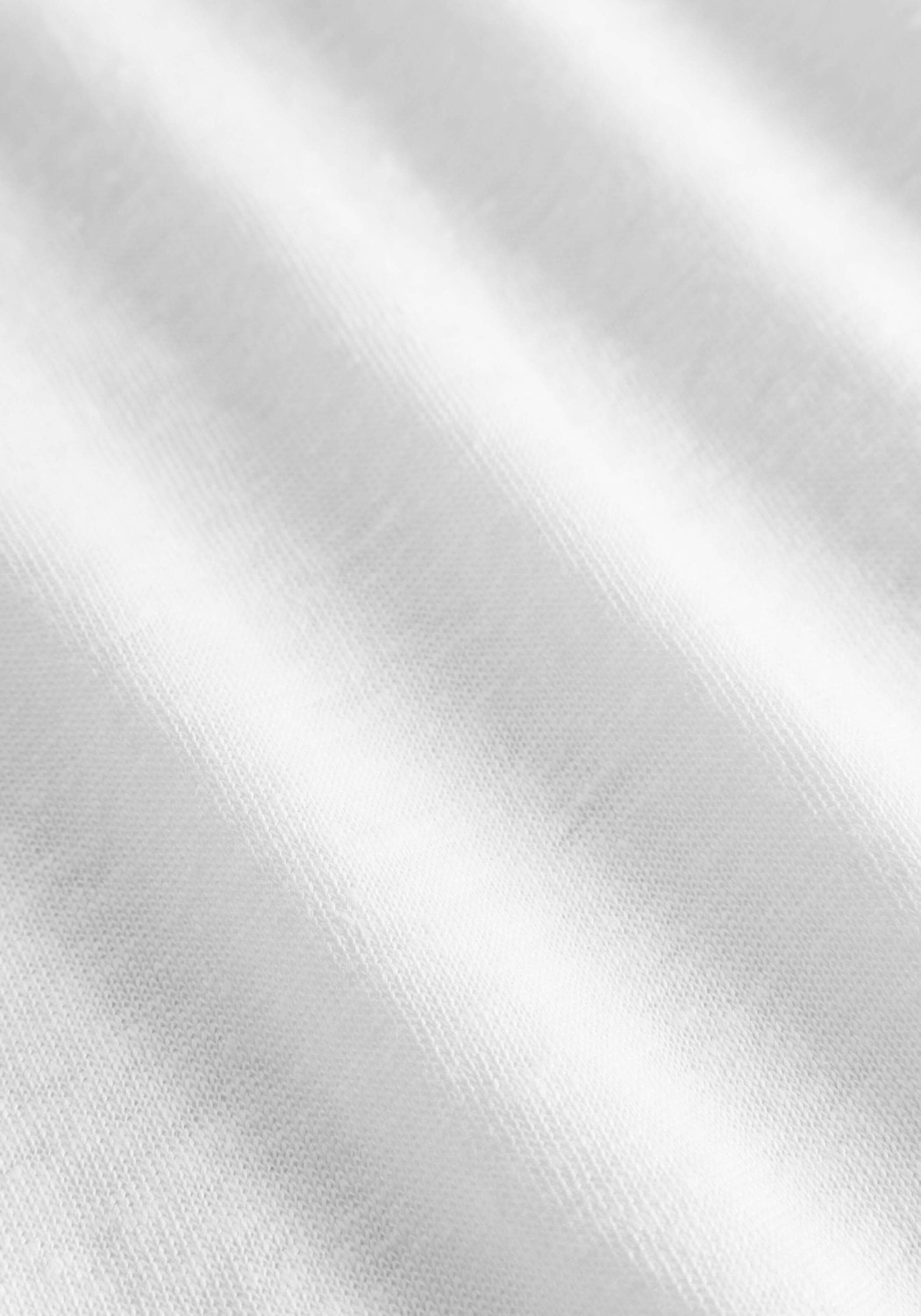 Knowledge Cotton Apparel Leinen-T-Shirt Loose Fold Up Bright White
