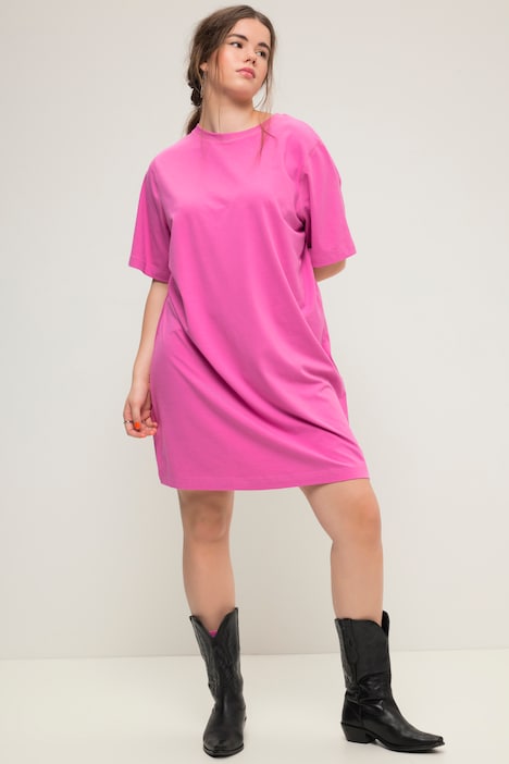 Extra Longshirt, Rundhals, Halbarm, Oversized