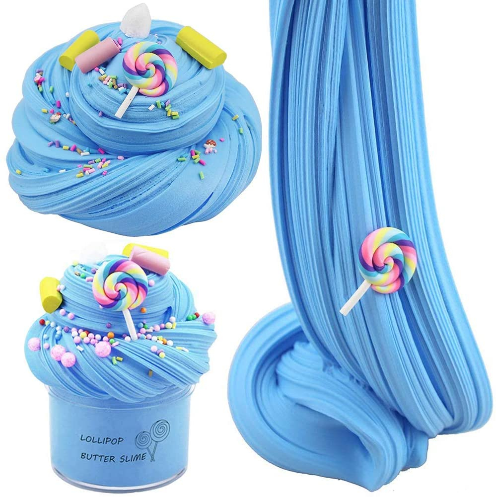 (11-tlg. Set) 100ml Anti Stress Fluffy Schleim Cupcake Fidget Squeeze Spielzeug   Streu Deko