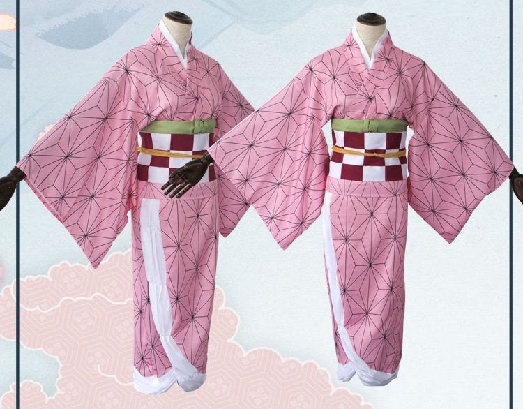 Bloomsoon-Demon Slayer Tanjiro/Nezuko/Zenitsu/Giyu/Shinobu Cosplay Kostuum