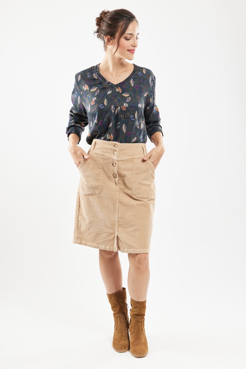 Blouse imprimée Nathalie - cupro