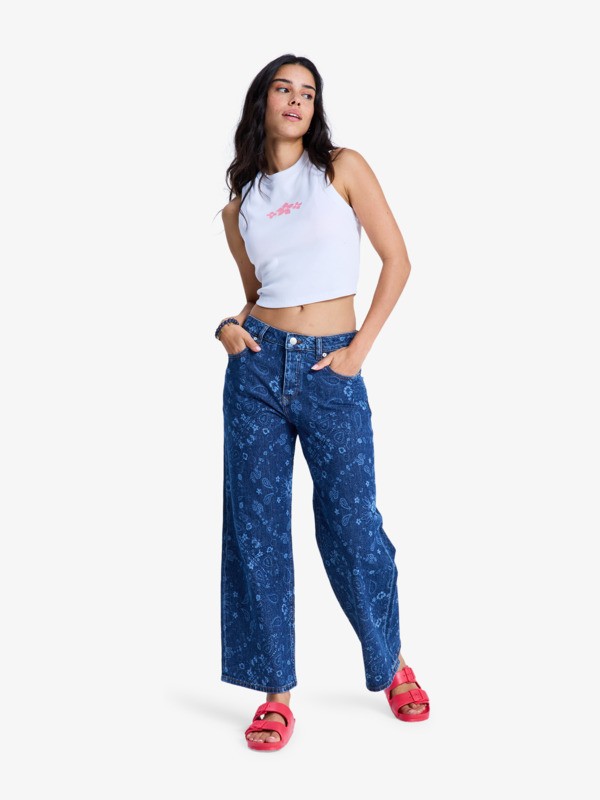 Boogie Night Mid Ocean Blue Jeans large Bleu Femme